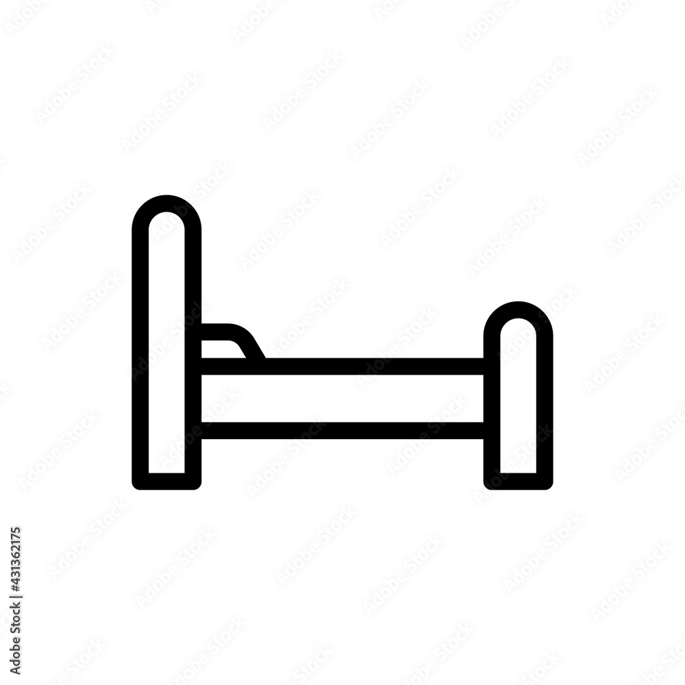 Bed Vector Icon. Beauty and SPA Symbol EPS 10 File Bed Vector Icon. Beauty and SPA Symbol EPS 10 File