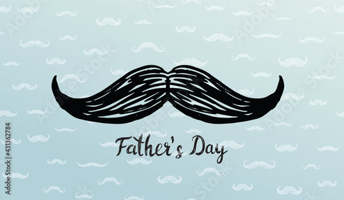 Happy Fathers Day, hand drawn style, vector illustration.