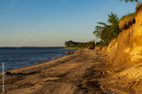 The beach and cliffs in Zierow, Mecklenburg-Western Pomerania, Germany