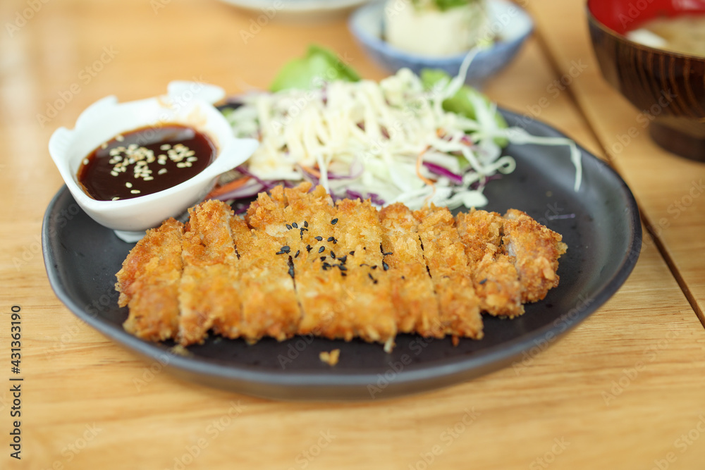 Tonkatsu breaded pork cutlet japanese food Tonkatsu breaded pork cutlet japanese food