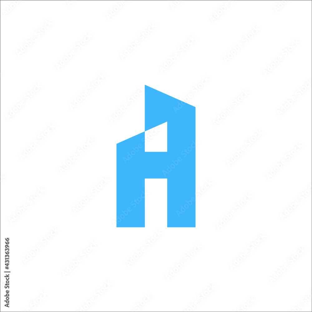 letter H building logo design vector letter H building logo design vector