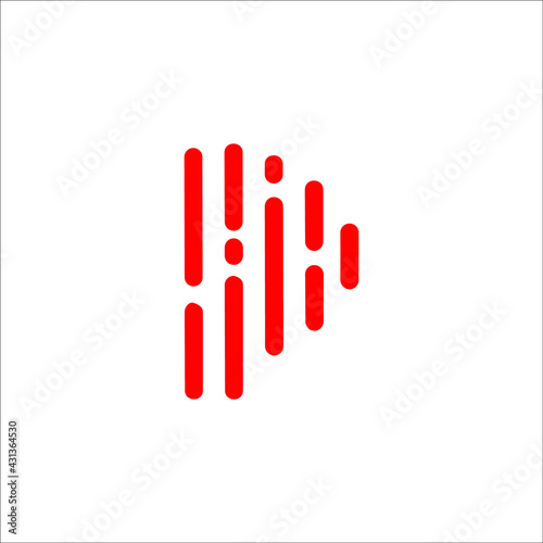 letter D data logo design vector