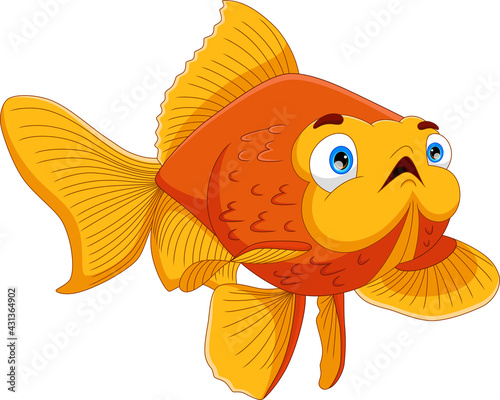 cute fish cartoon pose
