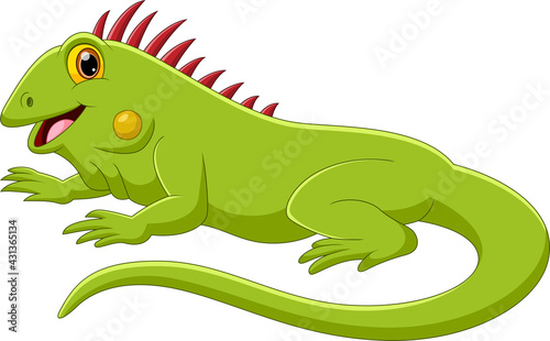 cute iguanas cartoon 