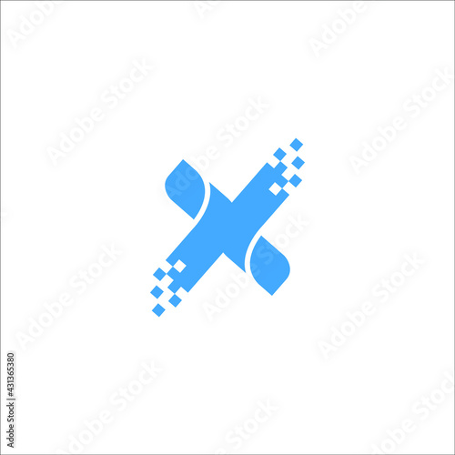 Obraz na płótnie X pixel logo w salonie