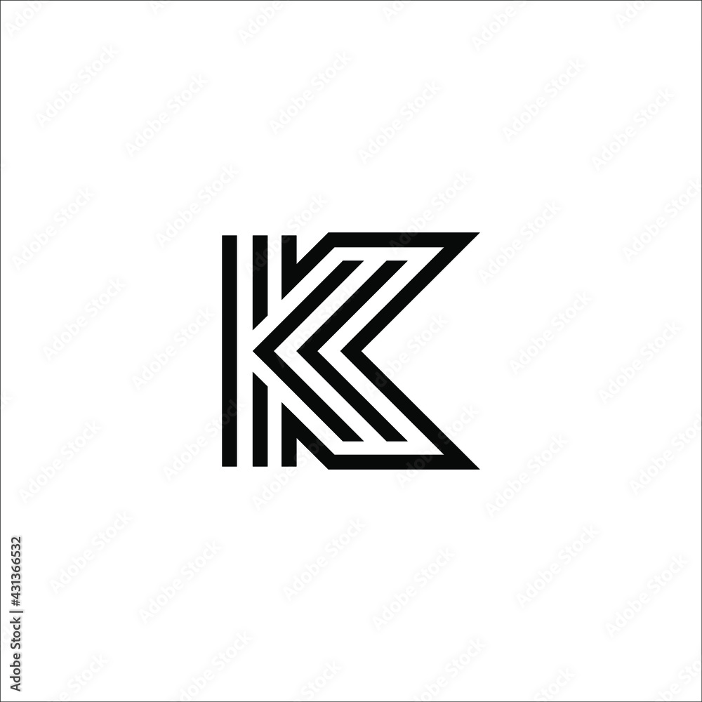 letter K logo design vector