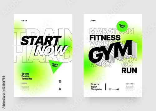 Poster template design for sports event. Sport background.