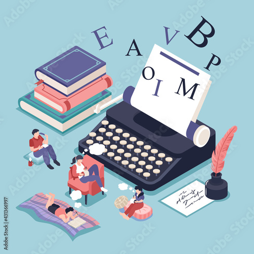 Poetry Isometric Concept