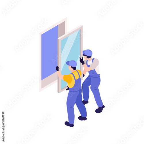 Fitters Isometric Illustration