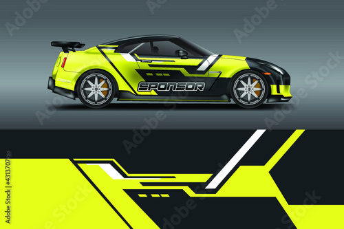 Car Wrap Racing Design Vector   Background for Vehicle   Rally   Drift .