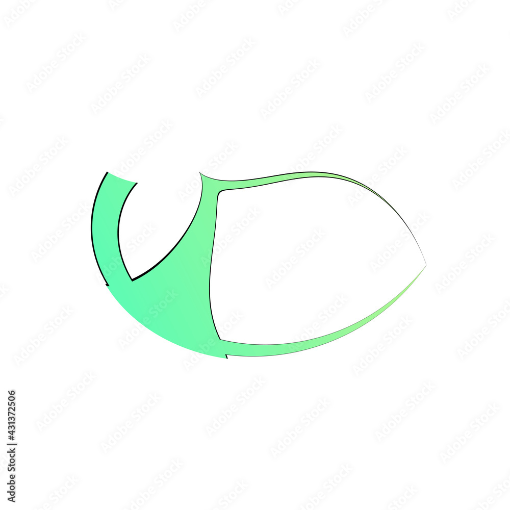 abstract illustration of colored bright lines and stripes of different shapes on a white background vector background
