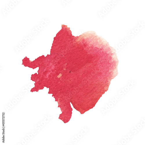 Red watercolor spot. Bright textured watercolor abstract background.