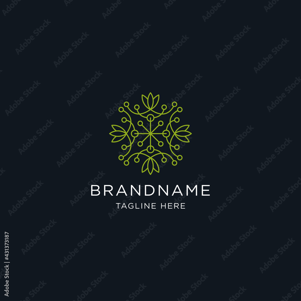Abstract flower Logo design vector template in Linear style.
Abstract flower Logo design vector template in Linear style.