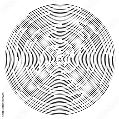 Abstract circle background with lines in spiral.
