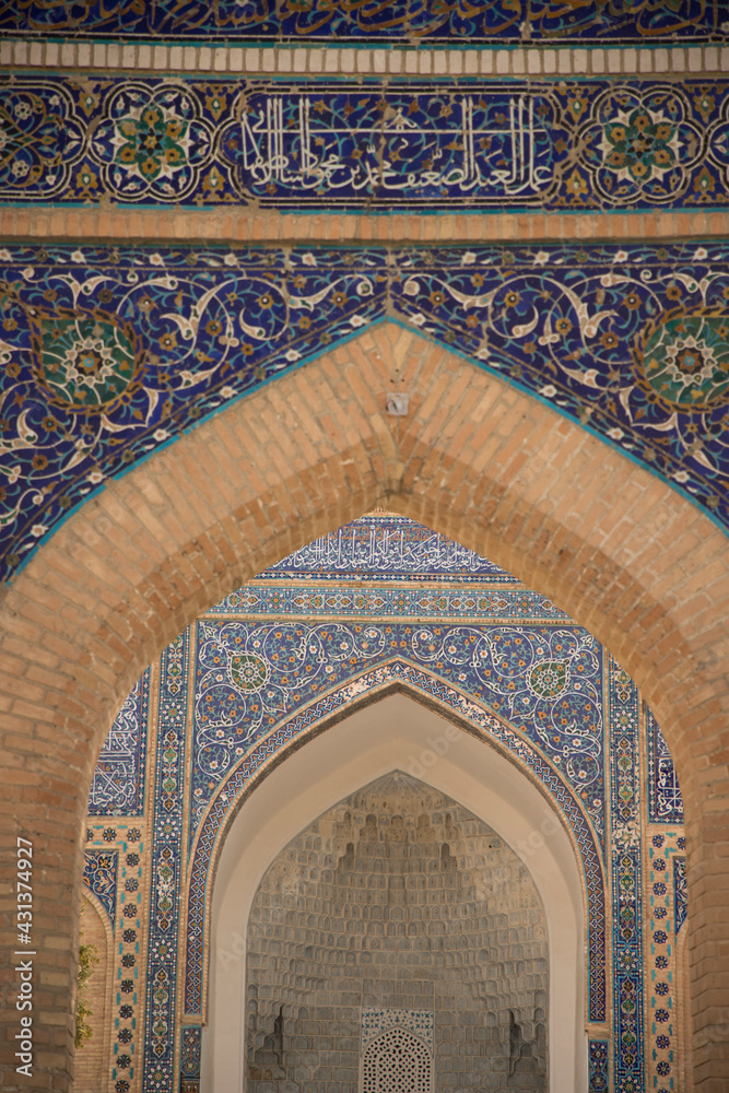 Historical necropolis and mausoleums of Guri Amir, Samarkand, Uzbekistan.