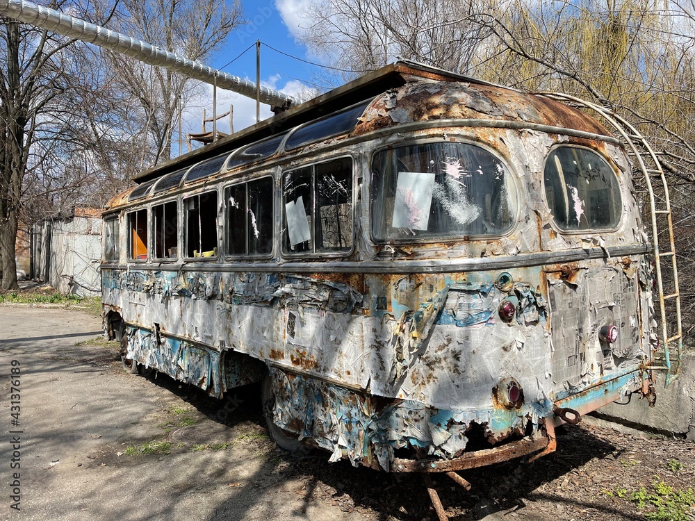 burnt abandoned bus burnt abandoned bus