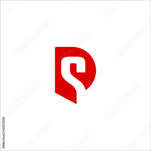 letter PS logo design vector