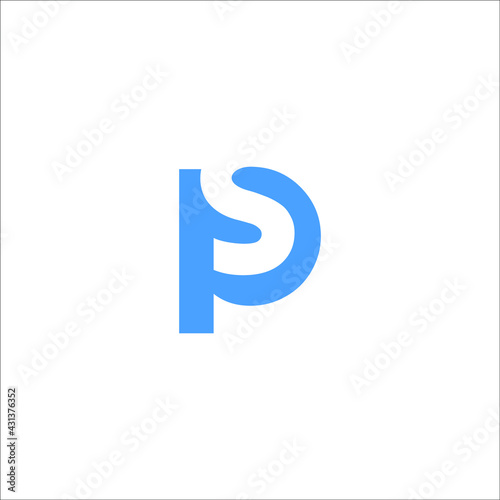 letter PS logo design vector
