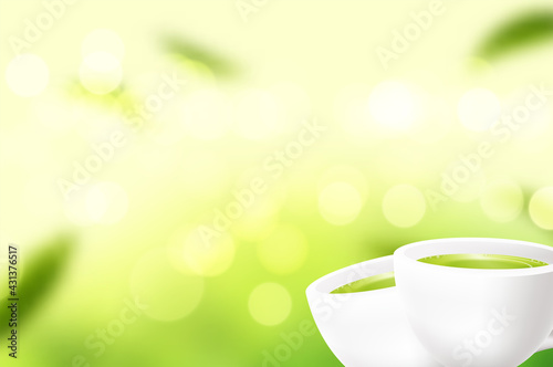 Vector 3d illustration of a tea ceremony