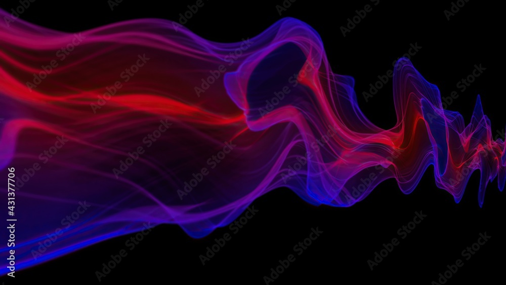 Abstract Digital Wave And Smoke Flow Abstract Digital Wave And Smoke Flow
