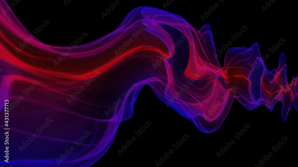 Abstract Digital Wave And Smoke Flow Abstract Digital Wave And Smoke Flow