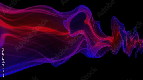 Abstract Digital Wave And Smoke Flow