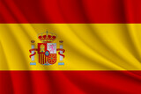 Realistic Spain flag illustration. Spanish flag vector
