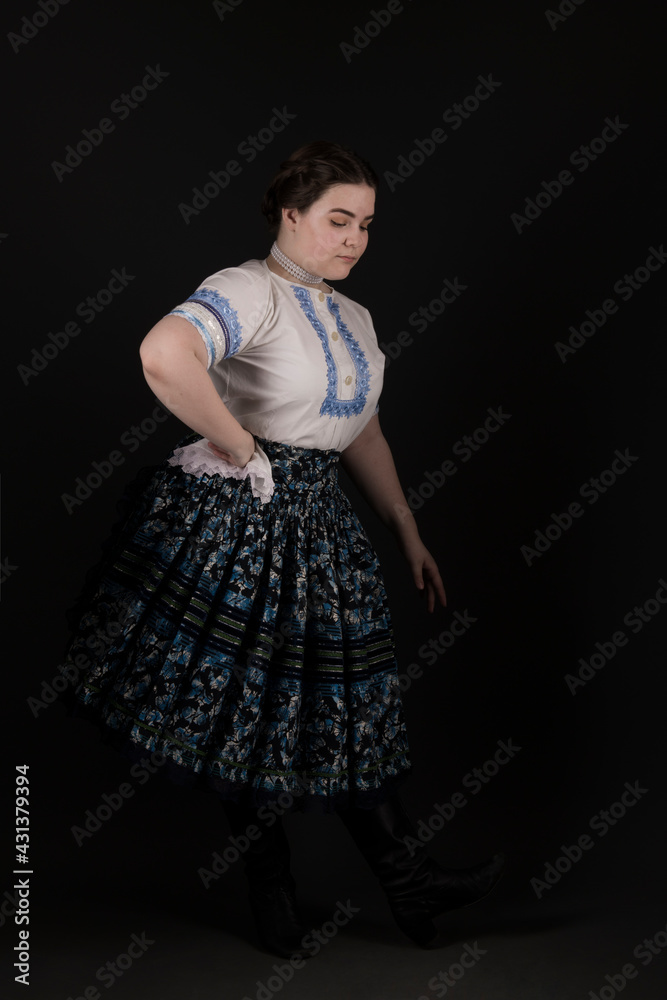 Beautiful Woman In Traditional Slovak Folklore Costume Beautiful Woman In Traditional Slovak Folklore Costume