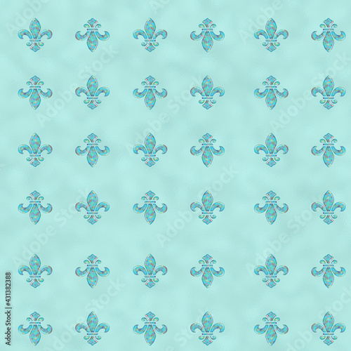 Royal Lily Fleur de Lis Seamless Pattern