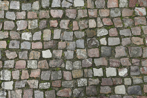Stone paved road background