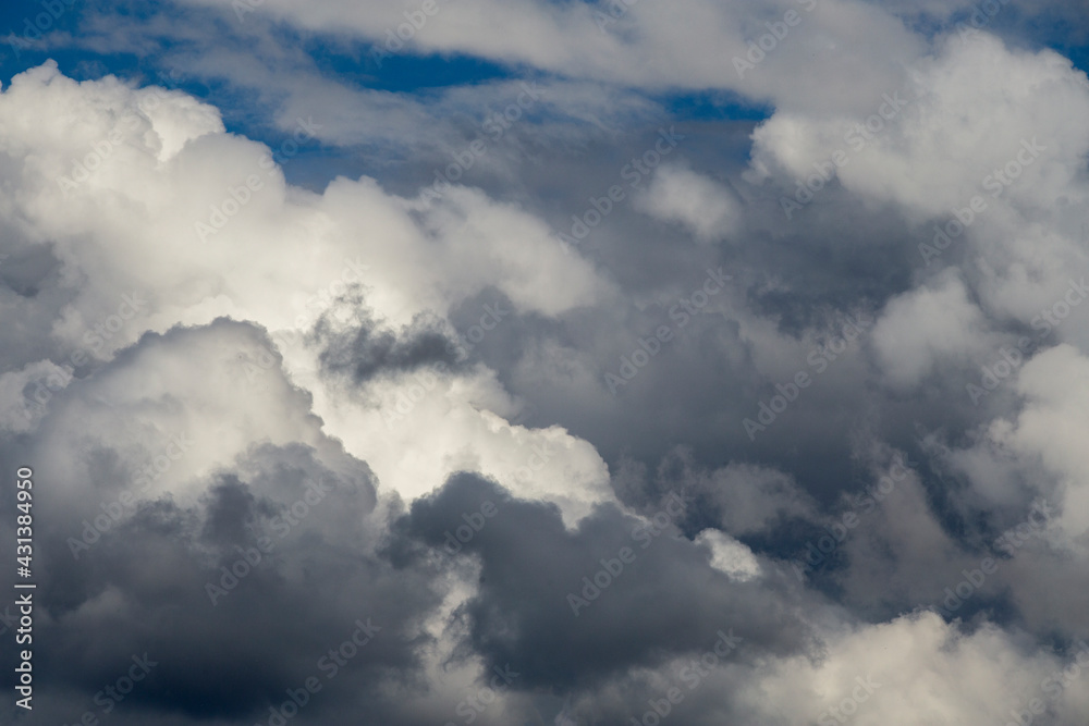 Blue sky detail and clear clouds. Thunderstorms probabilities. Blue sky detail and clear clouds. Thunderstorms probabilities.
