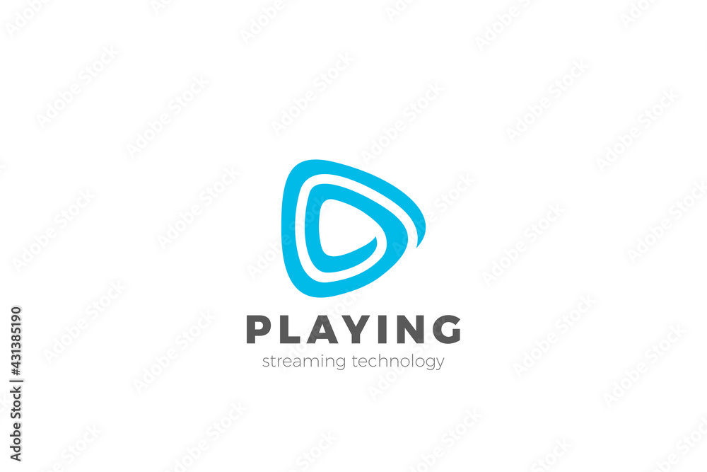 Infinite Play Music Audio Video Logo Digital Media application design vector template.