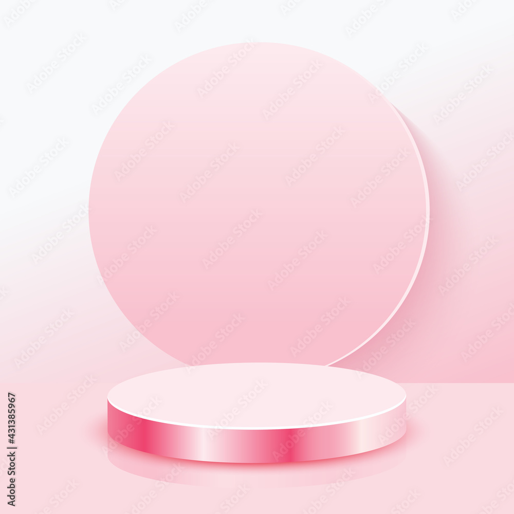 3d abstract scene background in pink background 3d abstract scene background in pink background