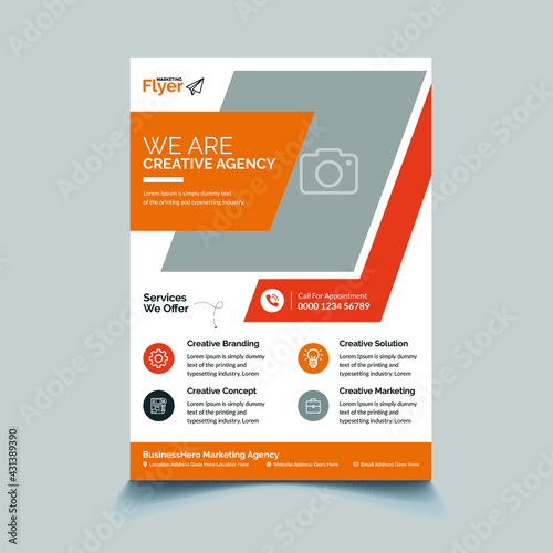 
Corporate Business Marketing Flyer Template Design (ID: 431389390)