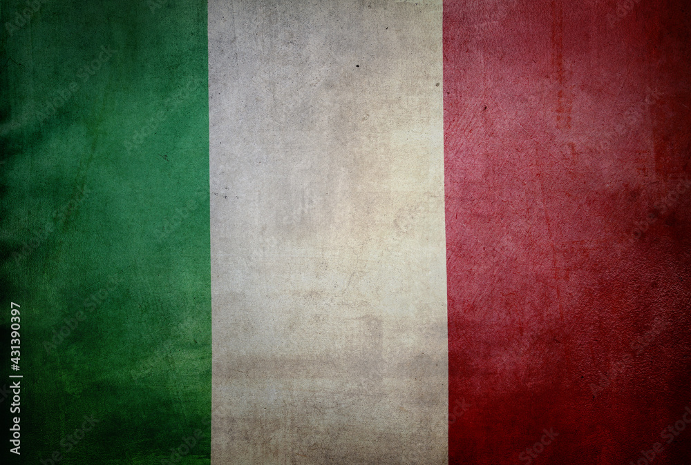 Grunge Italian flag