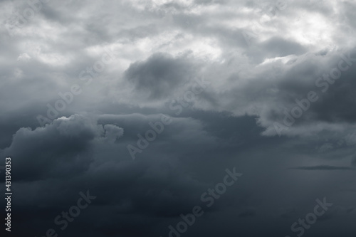 pre-storm sky with a black cloud