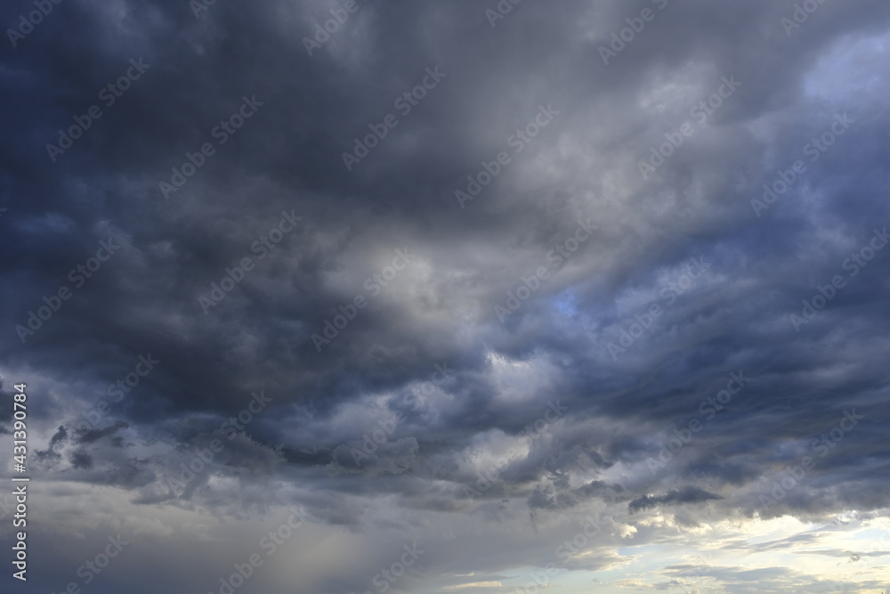 Fototapeta premium Sky with clouds after thunderstorm