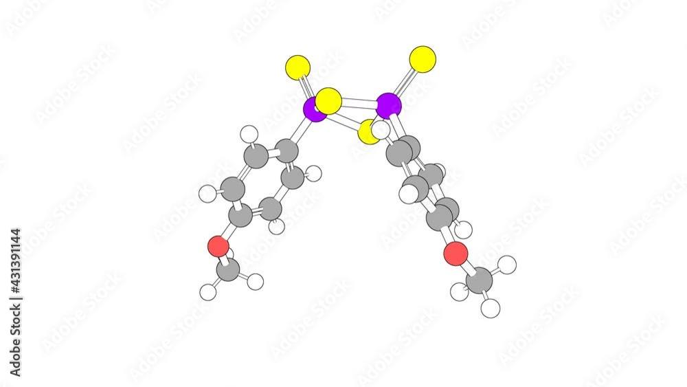 360º realistic 3D view of Lawesson'S Reagent as a seamless loop over a white opaque background with alpha mask. Also called lawesson reagent and lawesson' reagent. 360º realistic 3D view of Lawesson'S Reagent as a seamless loop over a white opaque background with alpha mask. Also called lawesson reagent and lawesson' reagent.