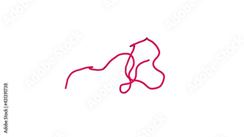 360º realistic 3D rendering of a biological molecule. The lantibiotic nukacin ISK-1 exists in an equilibrium between active and inactive lipid-II binding states.