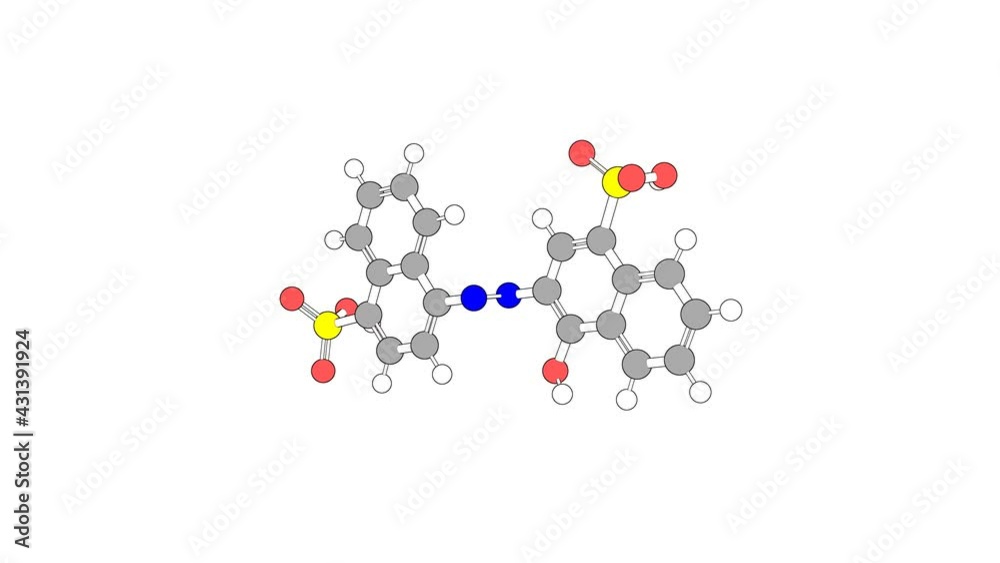 360º realistic 3D view of Azo Rubin S as a seamless loop over a white opaque background with alpha mask. Also called azorubine and acid red 2c. 360º realistic 3D view of Azo Rubin S as a seamless loop over a white opaque background with alpha mask. Also called azorubine and acid red 2c.