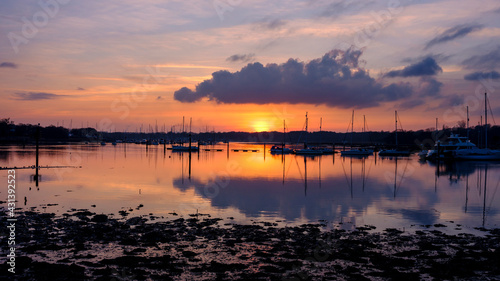 River Hamble winter sunset from Lower Swanick