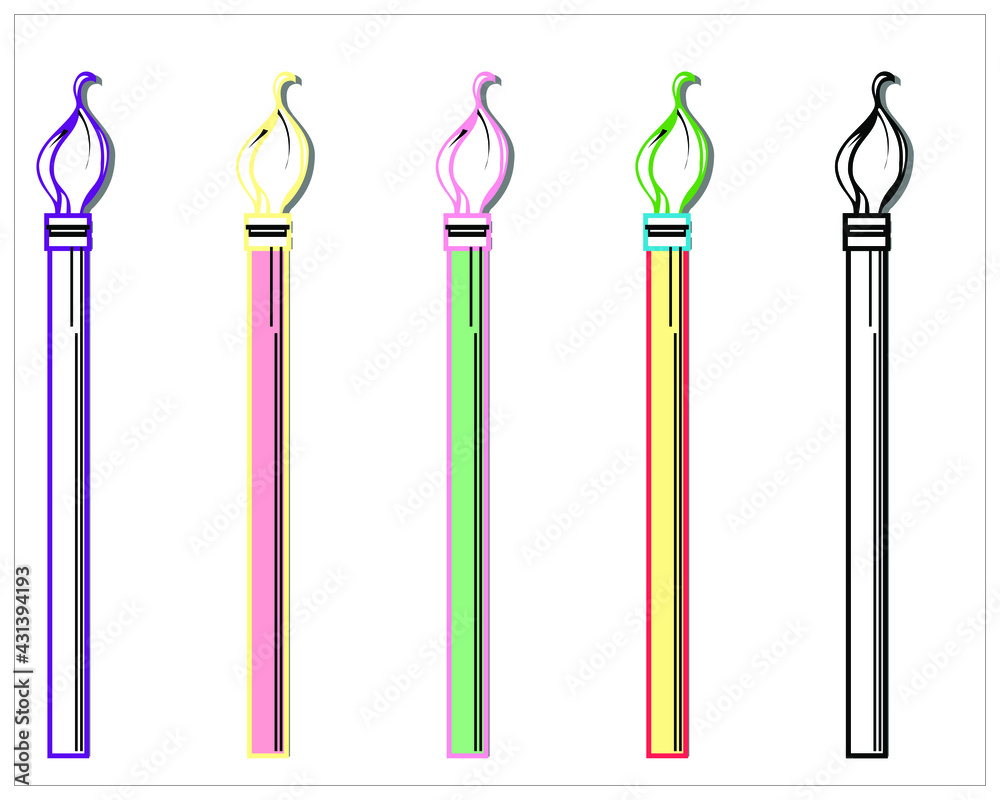 illustration drawing and coloring hand brush clip-art vector element illustration drawing and coloring hand brush clip-art vector element