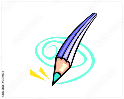 pencil character illustration vector clip-art element