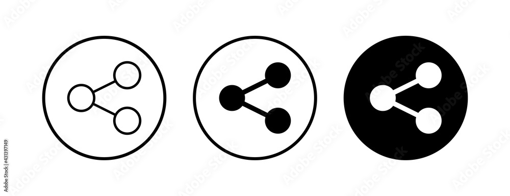 Share icons set. Share vector icon Share icons set. Share vector icon