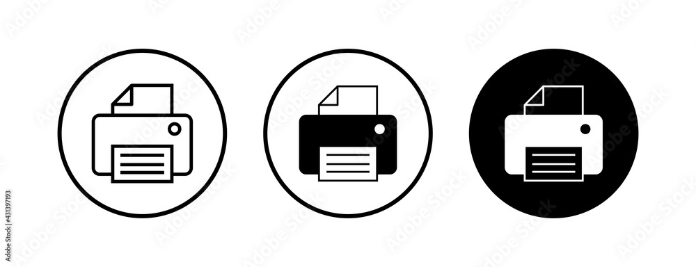 Printer icons set. print icon. Fax vector icon. Printer icons set. print icon. Fax vector icon.