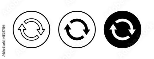 Refresh icons set. Reload icon vector. Update icon. convert icon