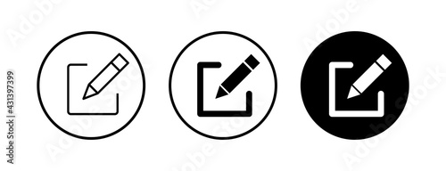 Edit icons set. Pencil icon. sign up Icon vector