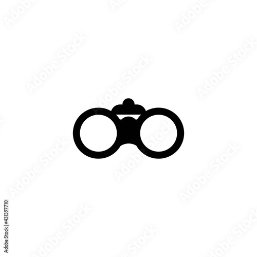 binoculars icon logo vector