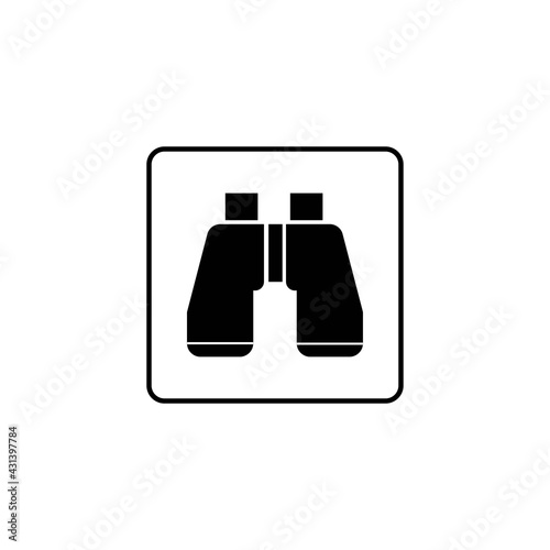 binoculars icon logo vector