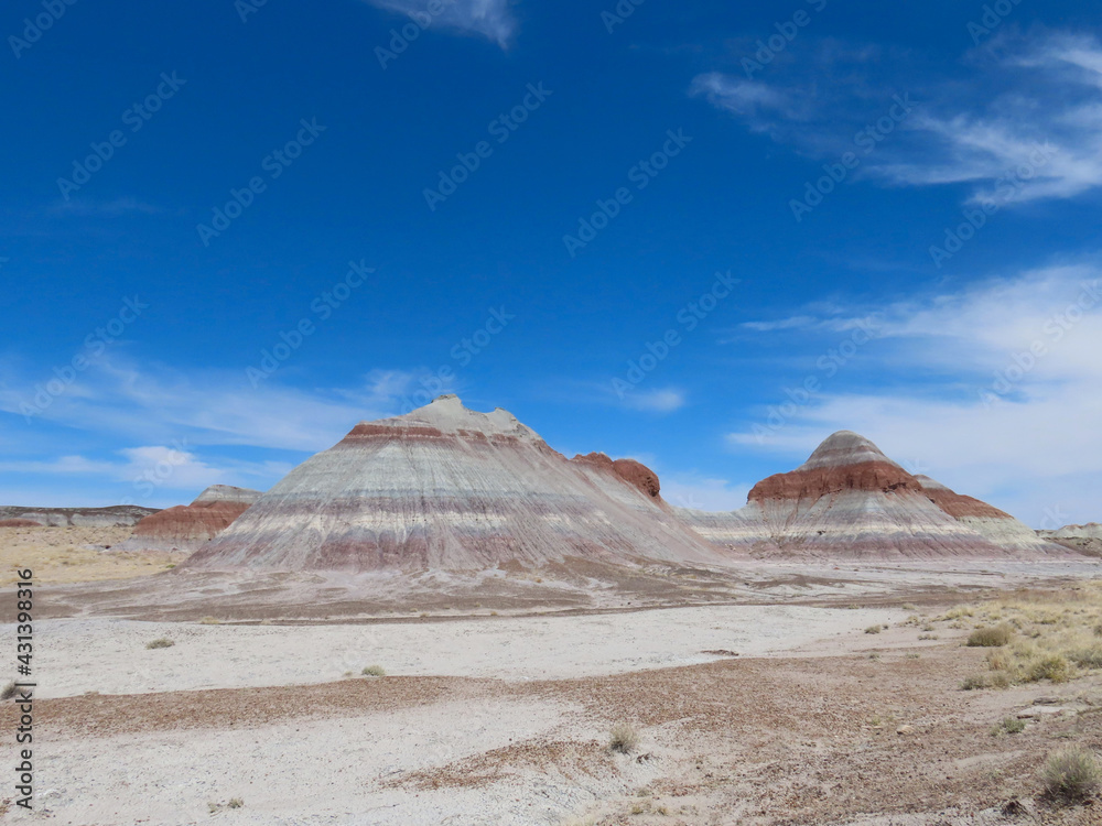 The Tepees in the Petrified Forest National Park in Arizona.